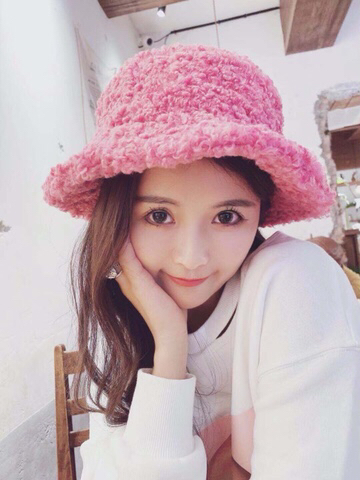 Best-selling genuine winter lambskin teddy fleece fisherman's hat, the same style as baby