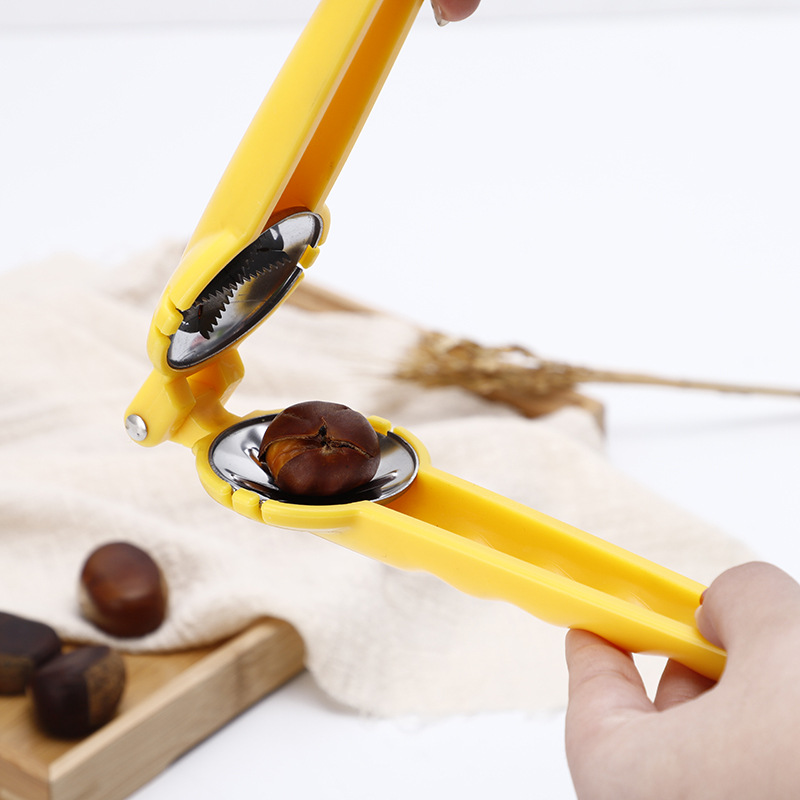 Cross chestnut opener Multi-functional walnut Nut Sheller Stainless steel chestnut-peeling clip kitchen tool
