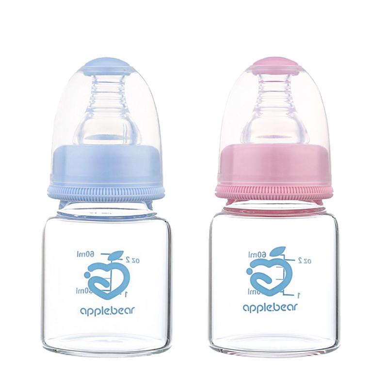 Apple Bear Yiwu Baby Bottle Manufacturer Standard Mouth Glass Bottle Wholesale 60Ml