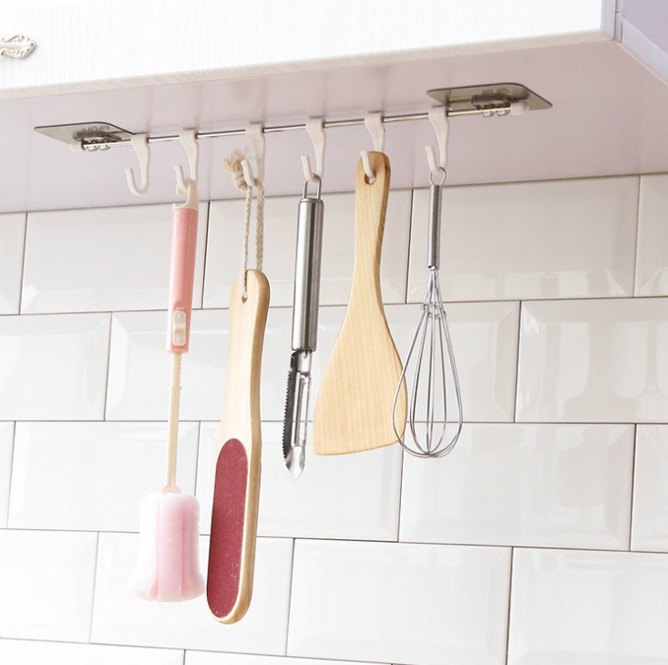 Non-punching strong adhesive coat hooks, clothes hooks, kitchen row hooks, bathroom towel hooks, coat and hat racks Item Picture