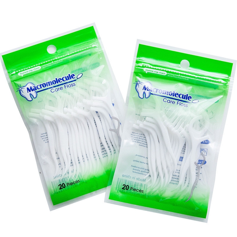 1559 Ultra-fine high-tensile dental floss stick, arched interdental cleaner, flat floss, plastic dental floss Application Scenario