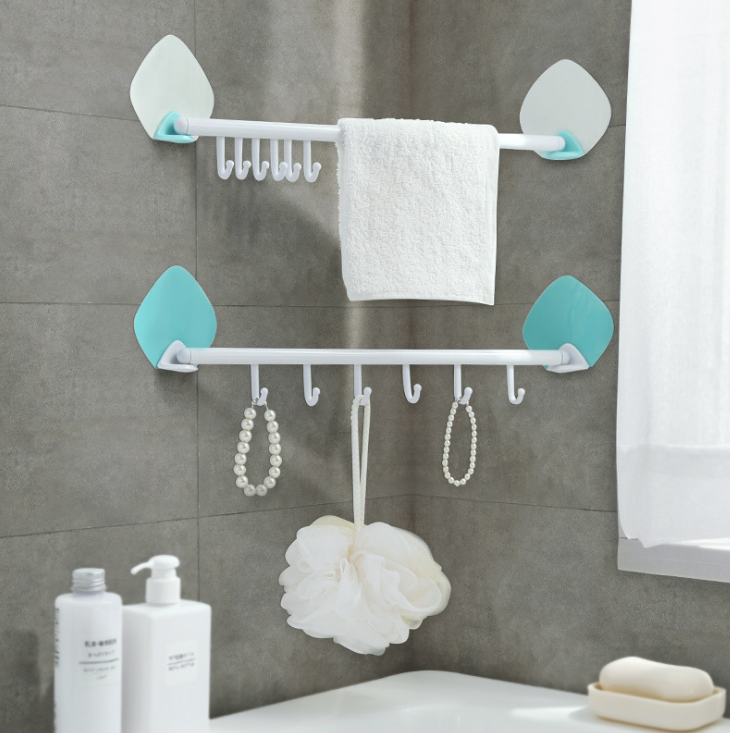 Creative multi-shaped wall-mounted towels without holes, bath towel racks, towel hooks, bathroom and kitchen towel hanging racks