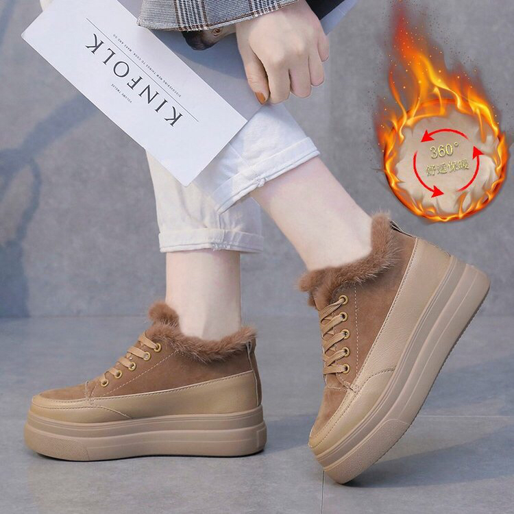 厚底松糕鞋靴子鞋子女鞋细节图