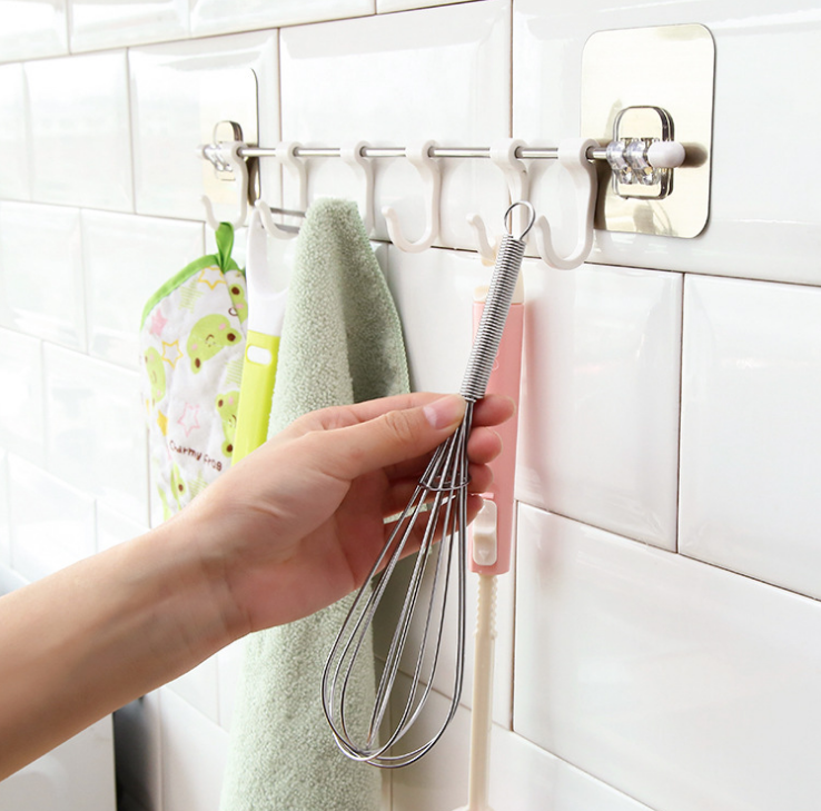 Non-punching strong adhesive coat hooks, clothes hooks, kitchen row hooks, bathroom towel hooks, coat and hat racks Specification image