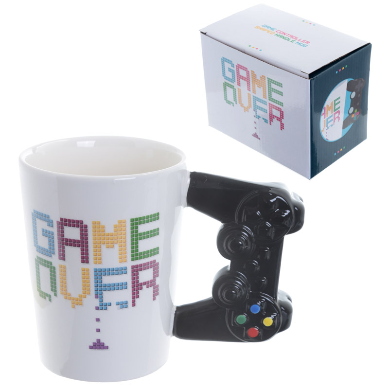 复古游戏机手柄马克杯 Gamepad Mug 卡通立体水杯 动漫杯子牛奶杯白底实物图