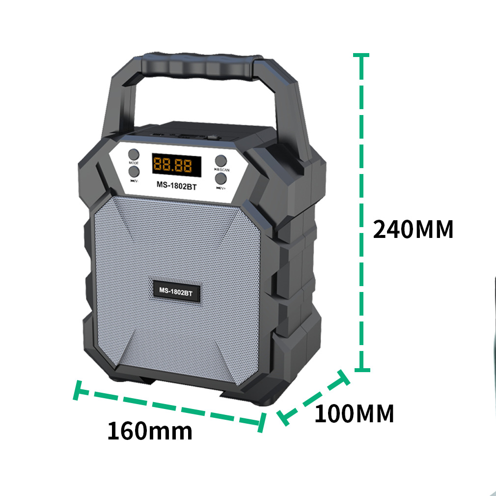 New 5-inch wireless mobile phone Bluetooth card speaker, USB outdoor subwoofer gift, portable shockproof speaker