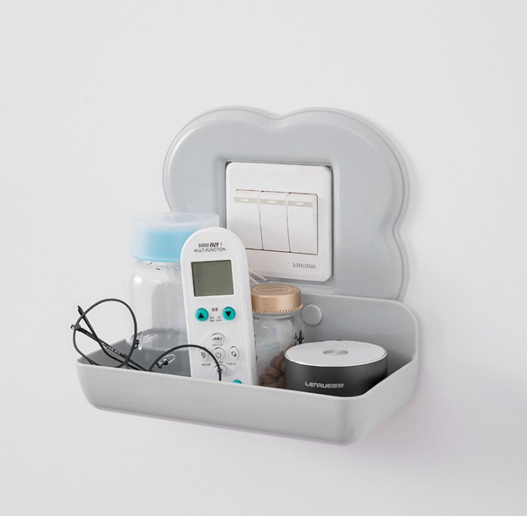 ABS多功能置物开关 北欧简约风洗手间置物架门口开关储物盒批发