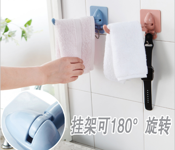 Kitchen non-trace nail free hook Bathroom hook Strong adhesive wall hanging towel rack