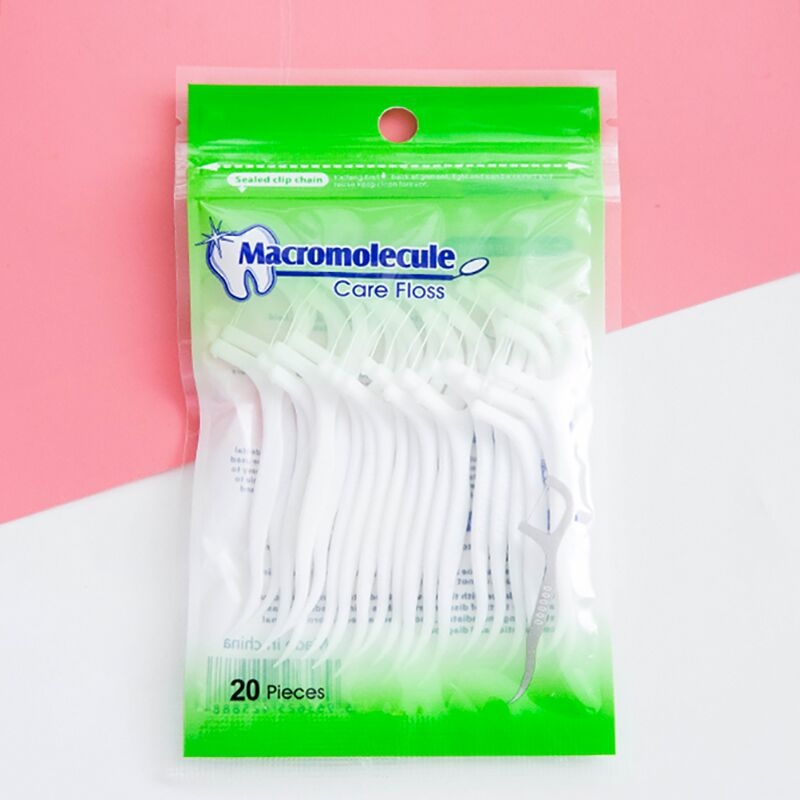 1559 Ultra-fine high-tensile dental floss stick, arched interdental cleaner, flat floss, plastic dental floss Specification image