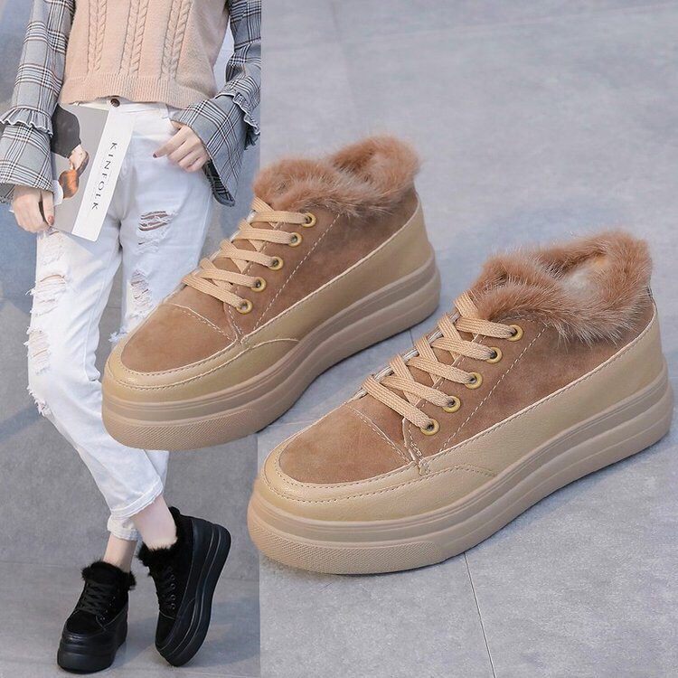 厚底松糕鞋靴子鞋子女鞋