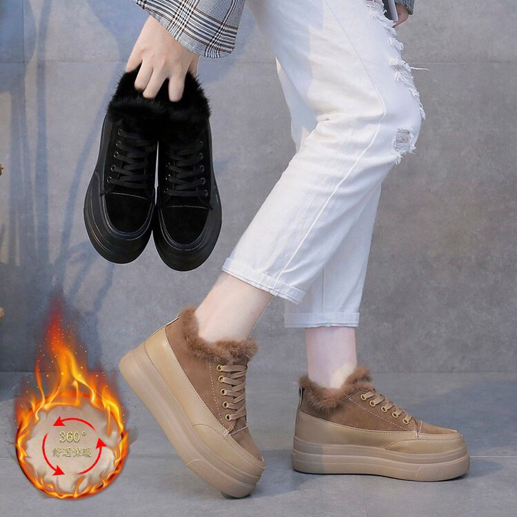 厚底松糕鞋靴子鞋子女鞋产品图