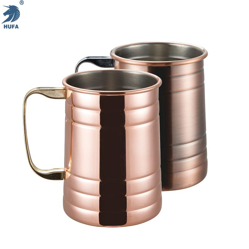 不锈钢桶形啤酒杯beer cup酒具餐厅酒店家用马卡杯Marca cup  酒吧用品 马克杯 不锈钢杯子 KTV 家用。