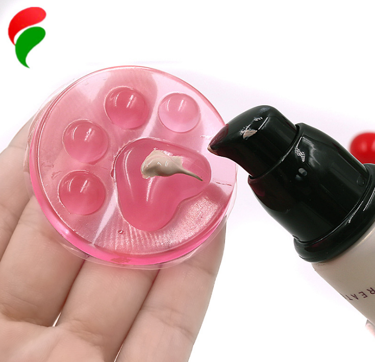 Round silicone powder puff Clear silicone powder puff does not absorb powder Round powder puff beauty tool