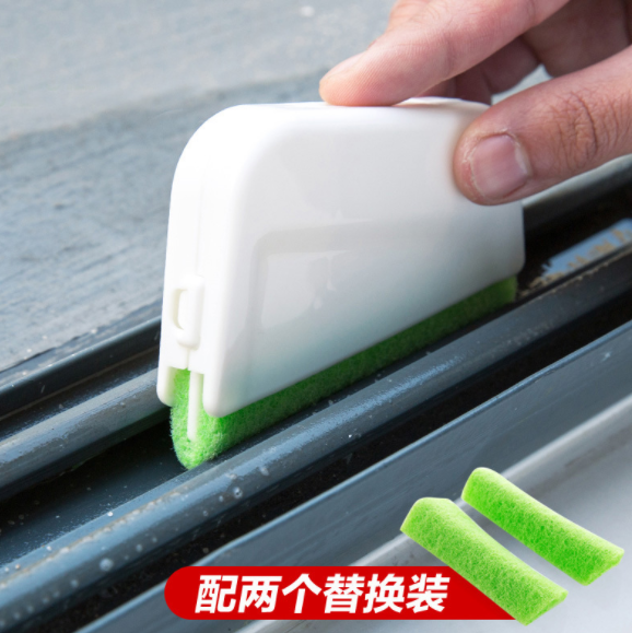 Window groove cleaning brush, window groove cleaning tool, small brush for sweeping the grooves of doors and Windows, dead corner and crevices brush, three-piece set details Picture
