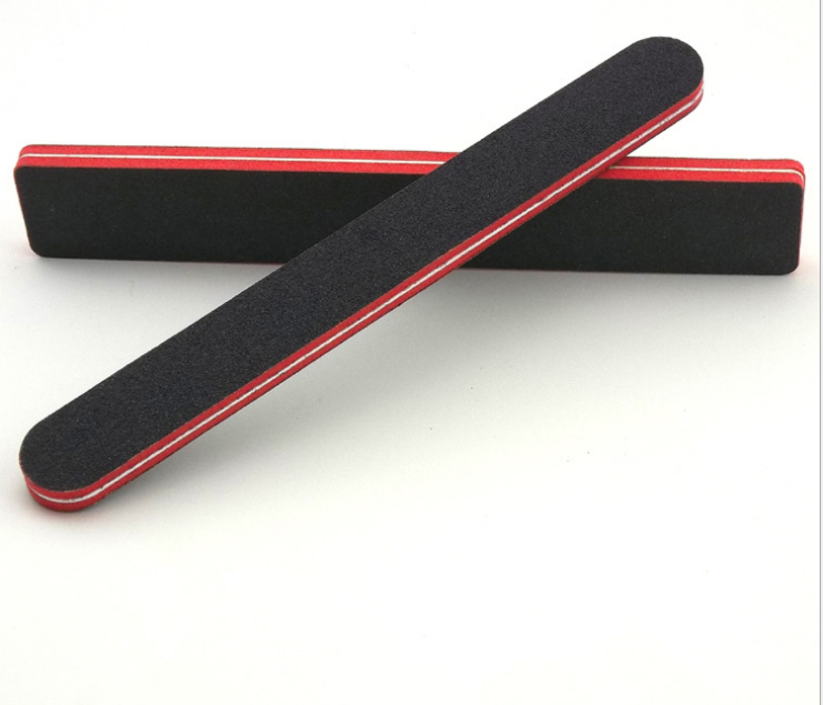 Nail file strip Beauty tools polishing strip Black sponge nail file polishing strip processing custom thumbnail