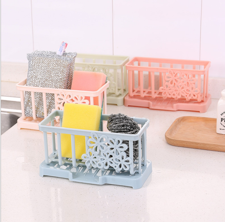 塑料沥水架台面清洁抹布架 厨房用品海绵收纳置物架收纳架