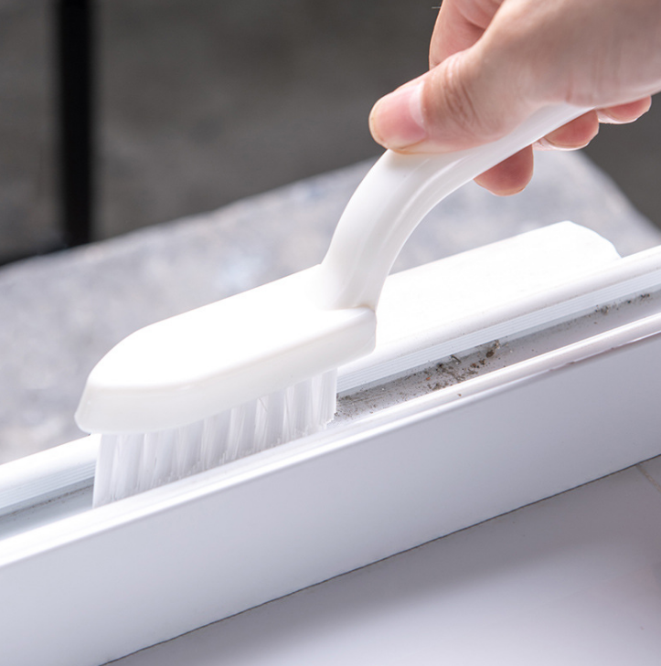 Japanese-style bathroom floor brush, bathroom long handle cleaning brush, hard-bristled bathroom tile gap brush details Picture