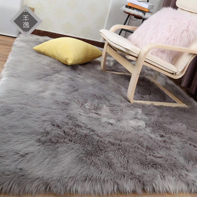 新款仿羊毛家居地毯沙发坐垫简约北欧风格装饰图