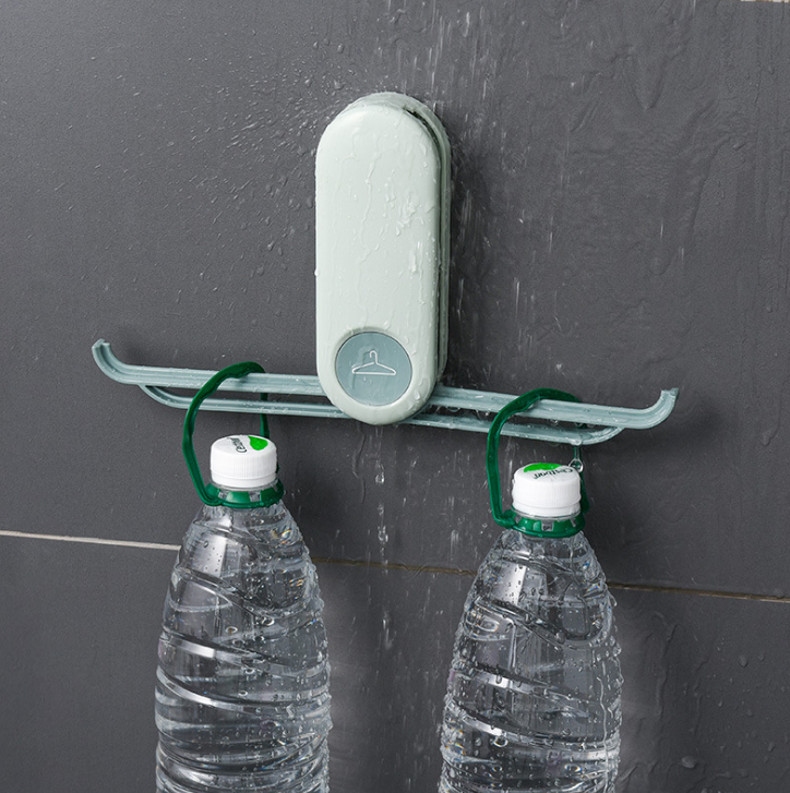 Nordic wall-mounted clothes hanger storage rack, clothes drying rack organization rack, household folding, no-drilling, pasted clothes hanger storage rack Application Scenario