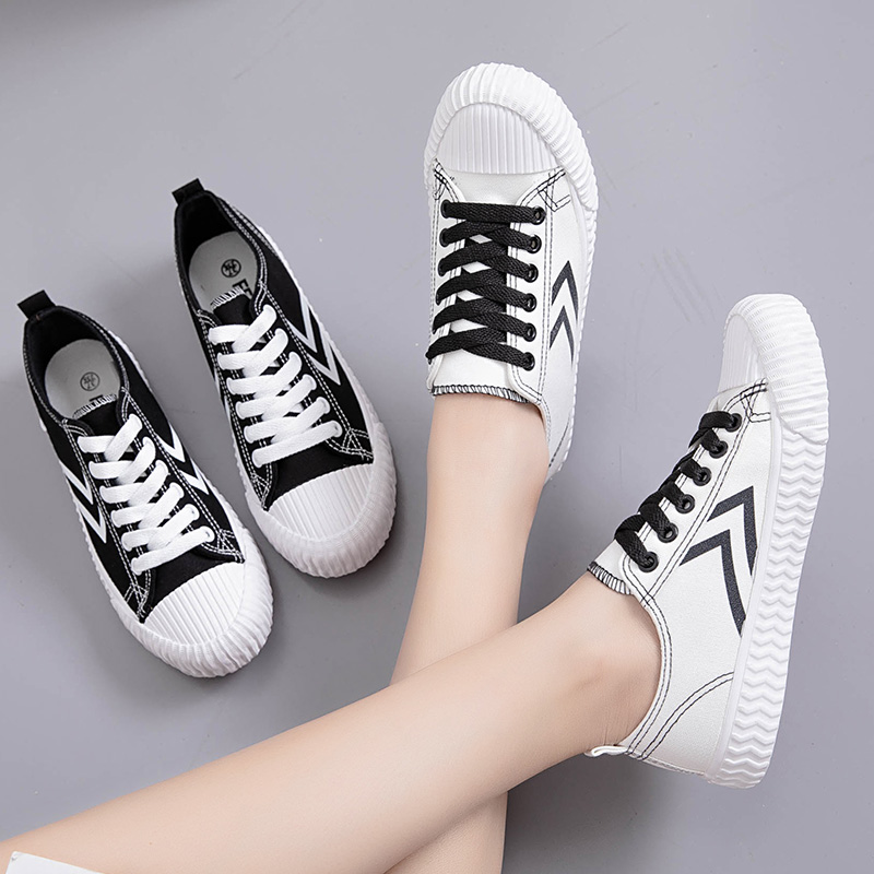 飞耀夏季新款帆布鞋透气舒适百搭小白鞋2019女韩版学生潮流板鞋细节图