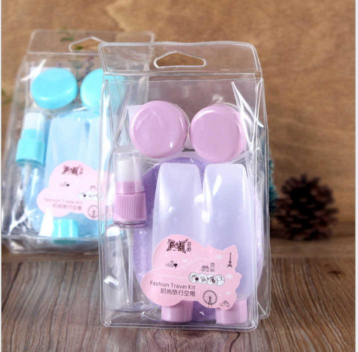 Travel set cosmetics sub-bottle, lotion bottle sleeve bottle, shampoo plastic empty bottle details Picture