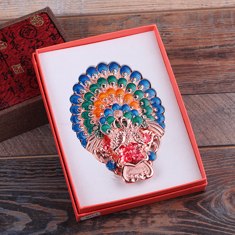 手柄折叠镜化妆镜女士折叠双面镜补妆便携小镜子图案可定制