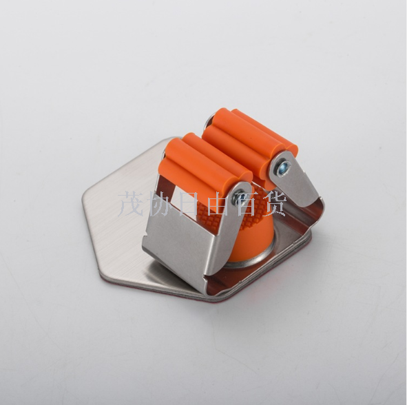 304 stainless steel mop rack, wall-mounted 304 stainless steel no-drilling strong adhesive mop clamp Item Picture
