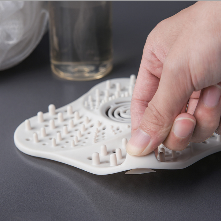 Kitchen sink filter, sink, drain, hair filter screen, bathroom silicone hair anti-clogging suction cup, floor drain cover