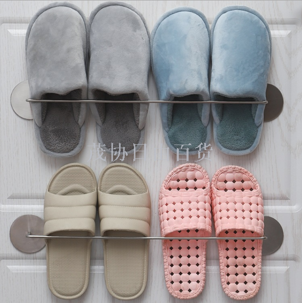 304 Stainless steel slipper stand 304 stainless steel non-punch bathroom toilet toilet household slipper stand