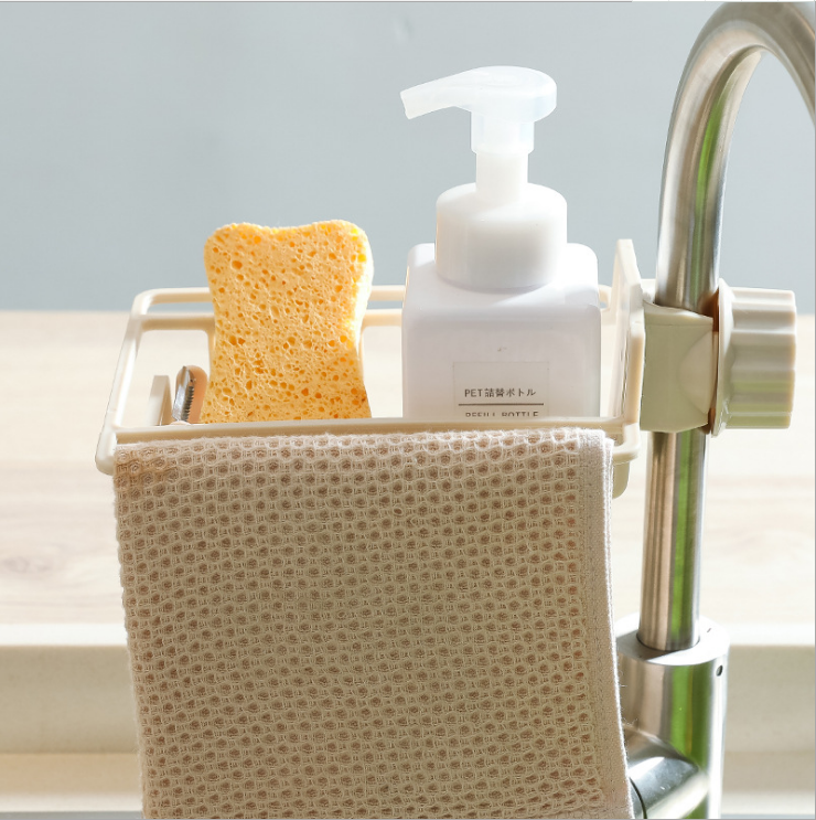 Kitchen sink rack, faucet storage rack, bathroom water filter connection faucet storage and organization rack, rag rack Specification image