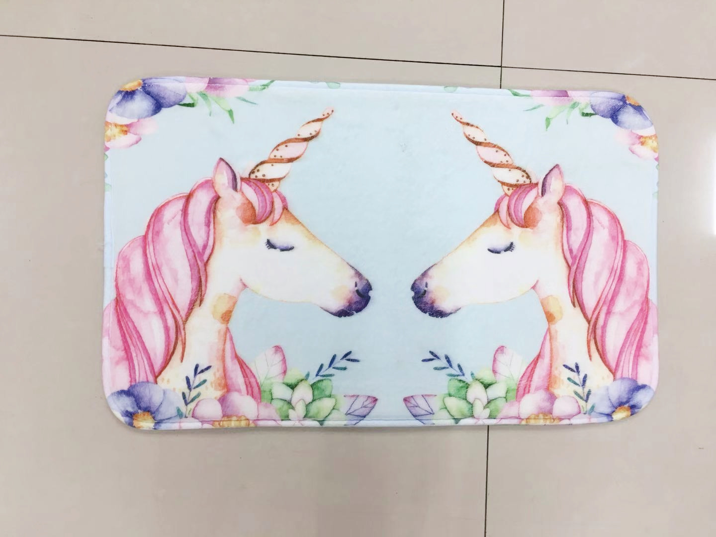 Hot-selling new high-definition animal cartoon floor mat, entrance printed floor mat, flannel printed 3D high-definition printed door mat, 40*60cm Application Scenario