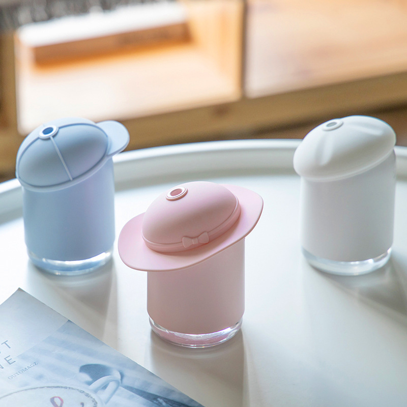 创意迷你趣帽加湿器夜灯USB大雾桌面卧室静音帽子加湿家用礼品
