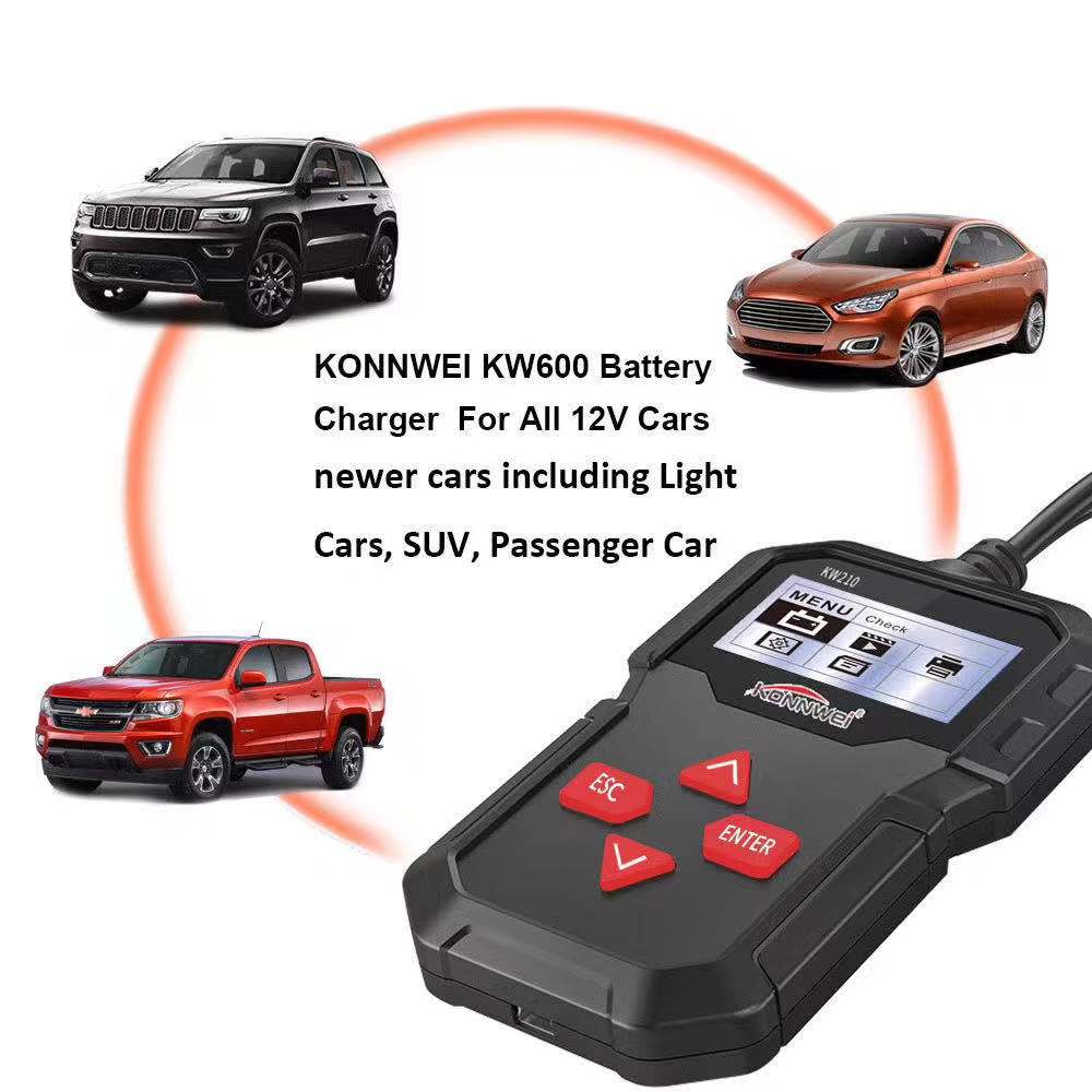 KW210升级打印12V汽车蓄电池检测仪汽车电源测试笔细节图