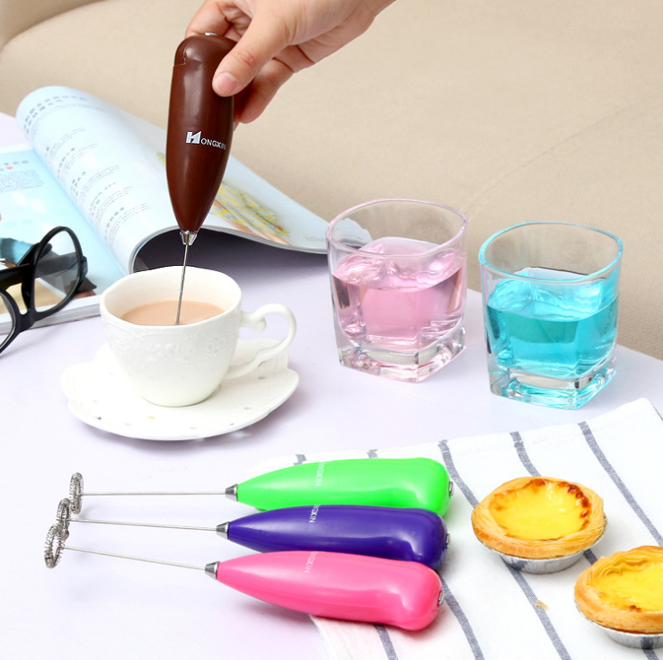 Kitchen stainless steel hand-held electric egg beater Mini coffee milk tea mixer Milk beater B