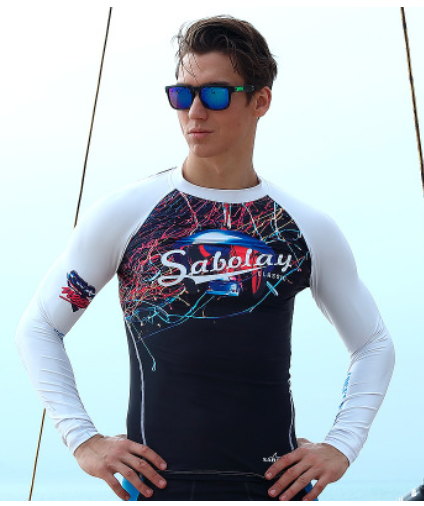 New outdoor diving suit short sleeve quick dry split swimsuit single top for men details Picture