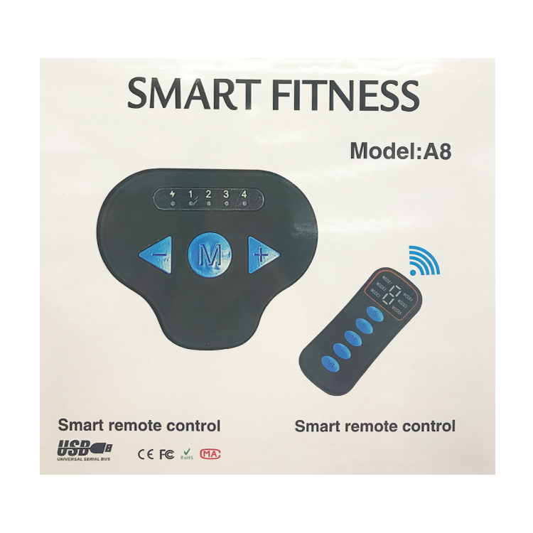 Remote control abdominal patch, muscle patch, rechargeable abdominal patch, wireless remote control, intelligent digital display, lazy abdominal exercise device