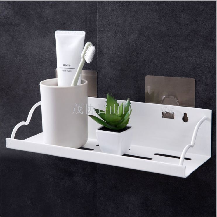 No hole sticking wall hanging shelf bathroom gargle bathroom wall storage shelf