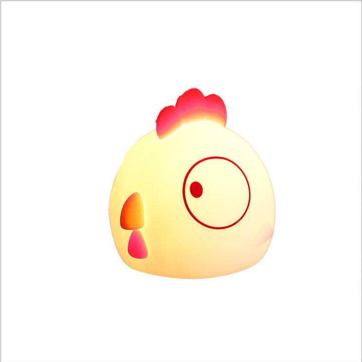 Cute and adorable silicone lamp with USB charging, children's bedroom night light, happy little chicken pat light, birthday gift Application Scenario
