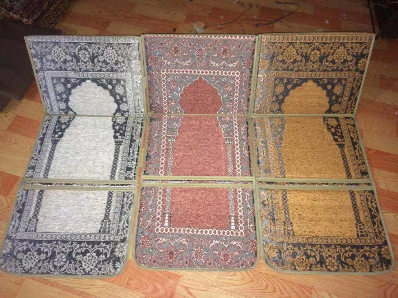 穆斯林礼拜毯伊斯兰教礼拜毯中东祈祷垫压花印花礼拜毯折叠礼拜毯
