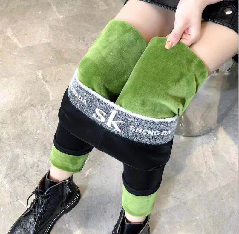 Shea butter with velvet thickened Leggings 2019 Winter Shea butter moisturized, warm, high-waisted, elastic, and skinny feet pants Application Scenario