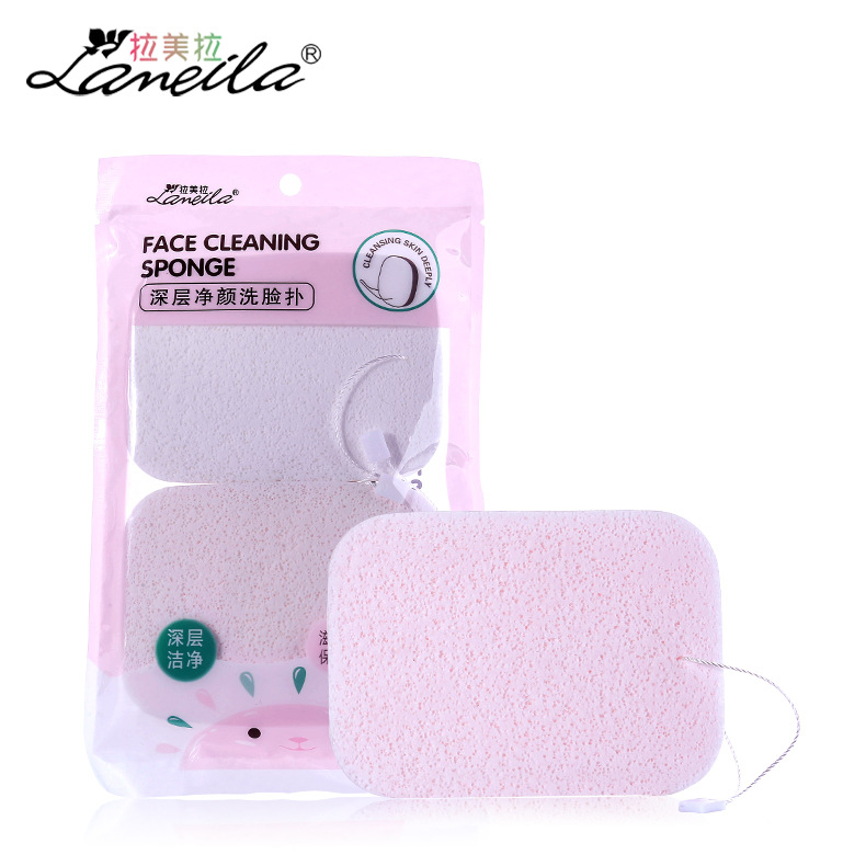 PVA honeycomb deep cleaning facial puff estilo de cuerda de limpieza puff facial de algodón dos montajes B2120