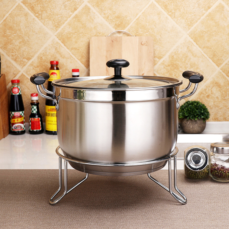 【一件代发】亚马逊厨房用品途锅架隔热餐桌不锈钢色汤锅垫批发