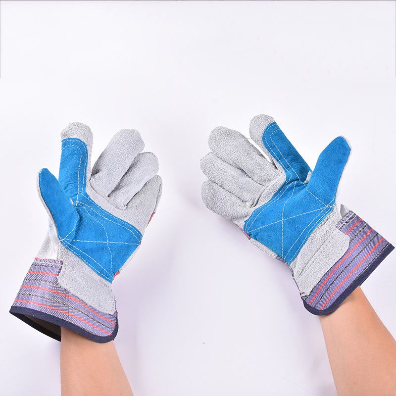 厂家批发电焊手套加长双层绒里焊接手套耐磨隔热劳保防护焊工手套产品图