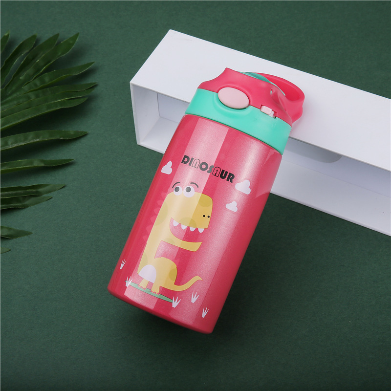 316不锈钢儿童保温杯带吸管杯户外便携水壶鸭嘴杯保温壶厂家批发细节图