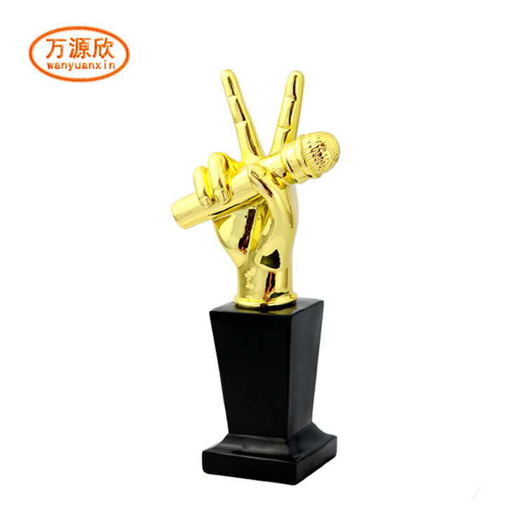 Wan Yuanxin Music Trophy, Good Voice Trophy, Resin Craft, Singing Competition Award Prize HX5014 Application Scenario