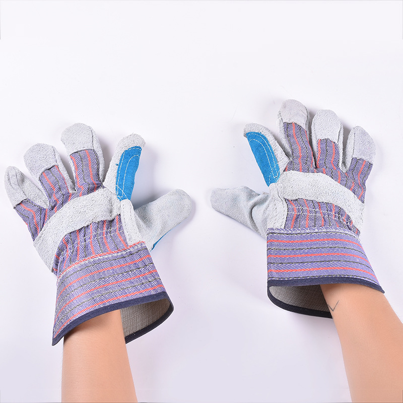 厂家批发电焊手套加长双层绒里焊接手套耐磨隔热劳保防护焊工手套细节图