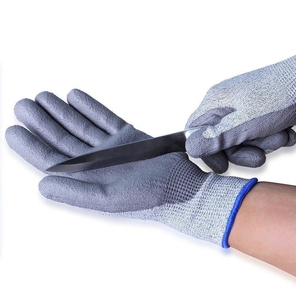 厂家直销防穿刺耐用5级防切割PU手套工作手套产品图