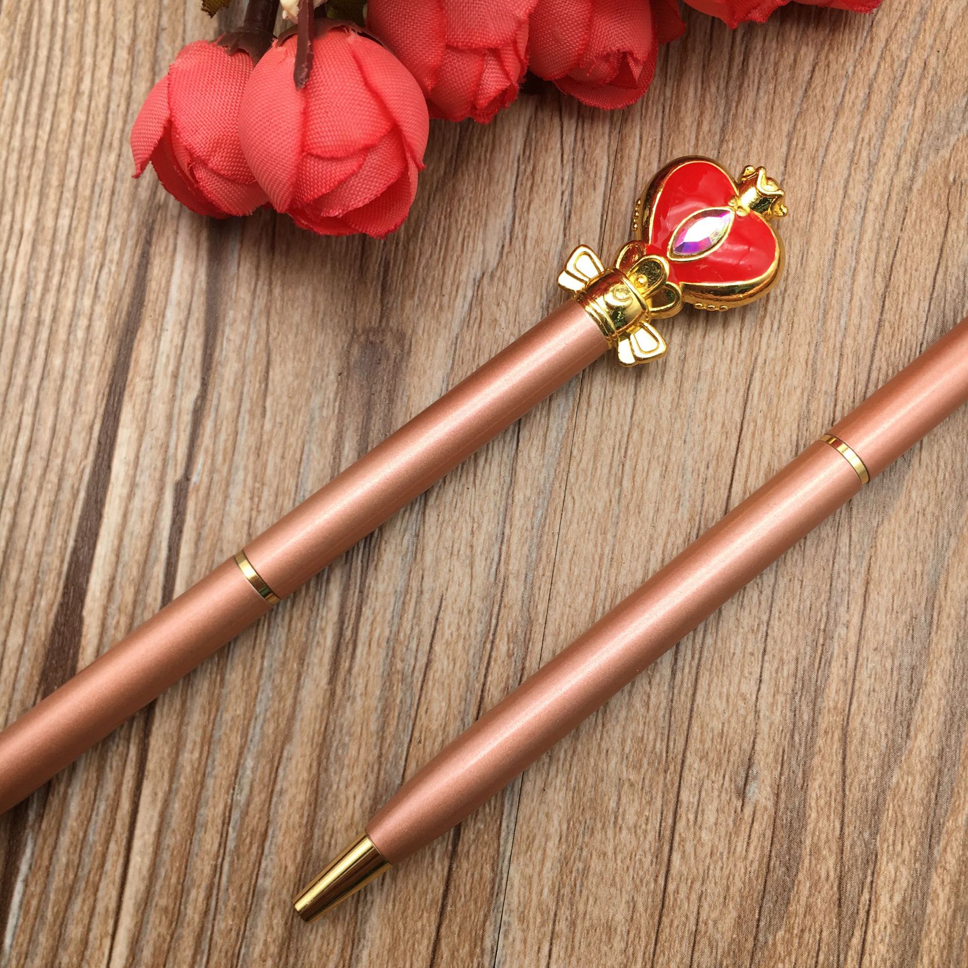 Anime ballpoint pens, Sakura's heart pen, magic wand pen, office stationery pen, gel pen, student ballpoint pen Application Scenario