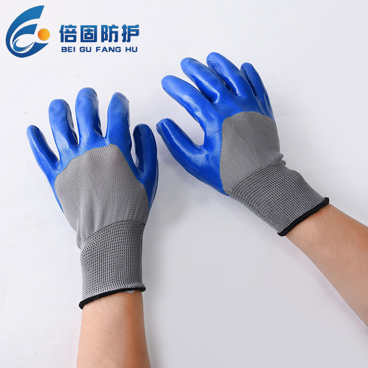 尼龙手套 加厚防护耐磨防滑线手套 劳保手套 家务户外安全手套