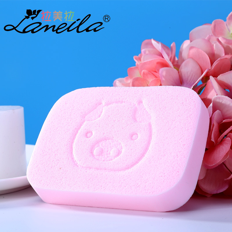 Pig baby PVA tofu lavado facial puff fuerte limpieza suave limpieza profunda B2091 Specification image